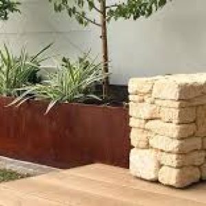 Corten steel garden edging 2